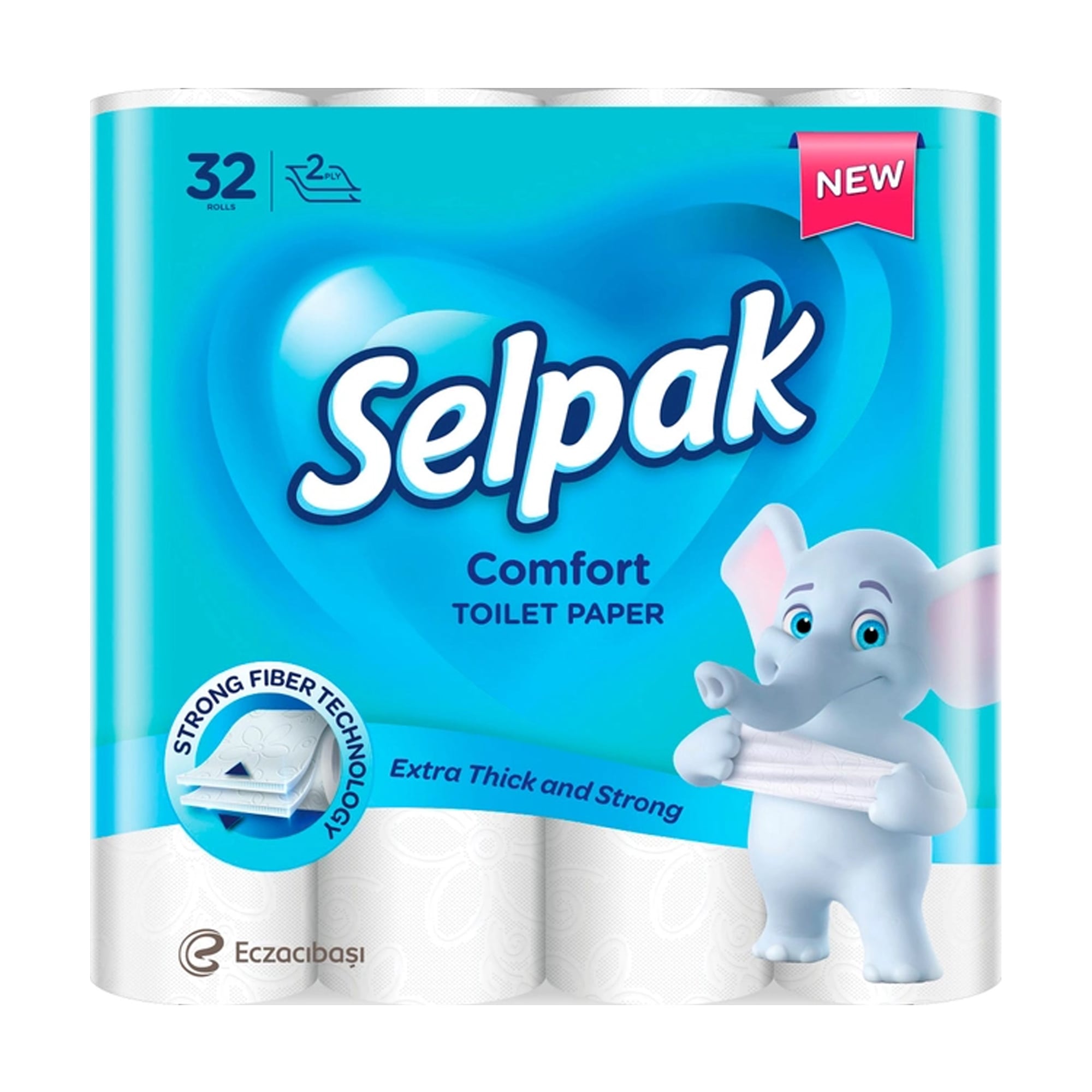 Уцінка! Туалетний папiр Selpak Comfort 2-шаровий, білий, 150 відривів, 32 рулони